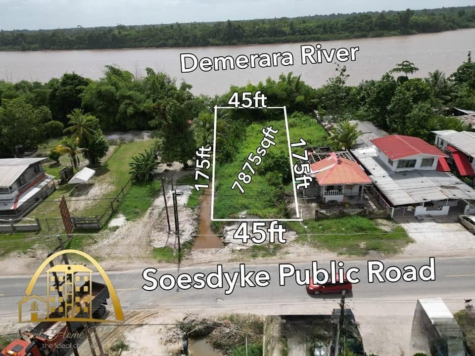 Riverside land for sale – Soesdyke Public Road – Ideal Home Realty