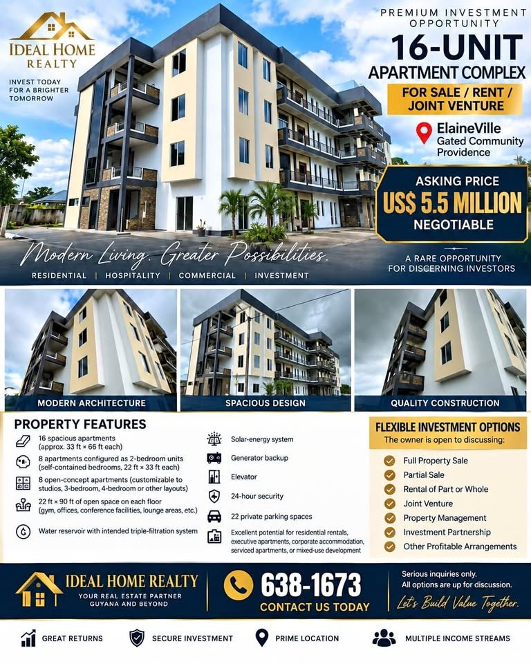 16-unit apartment complex – Elaineville, Providence (US$5.5 million) – Ideal Home Realty