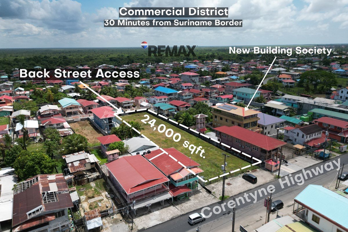 24,000 sq ft highway-frontage land for rent – Springlands – Adler Bynoe