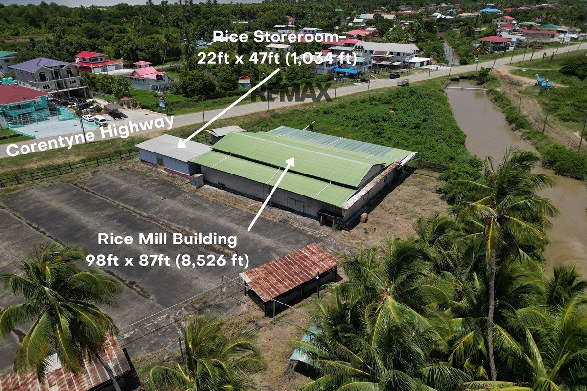 Rice mill and commercial property for sale – Corentyne (US$2,250,000) – Adler Bynoe